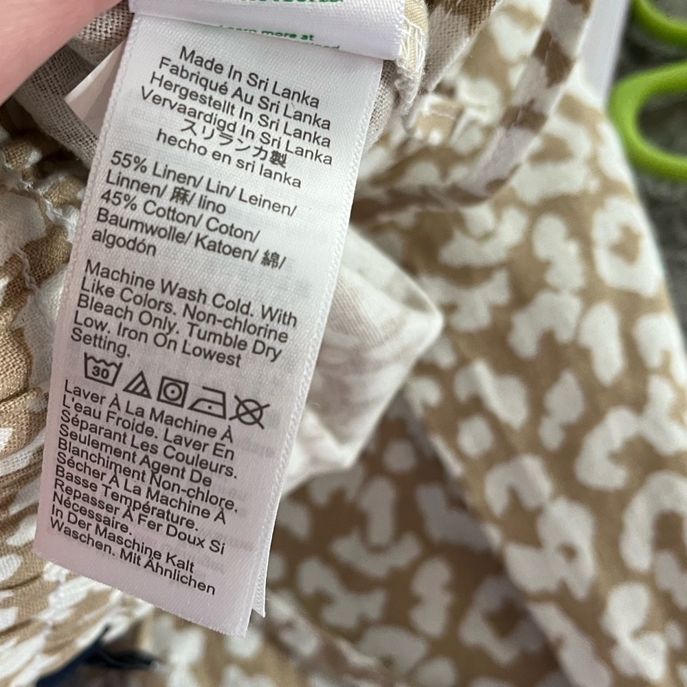 NWT J. Crew Linen Blend Leopard Drawstring Pants … - image 9